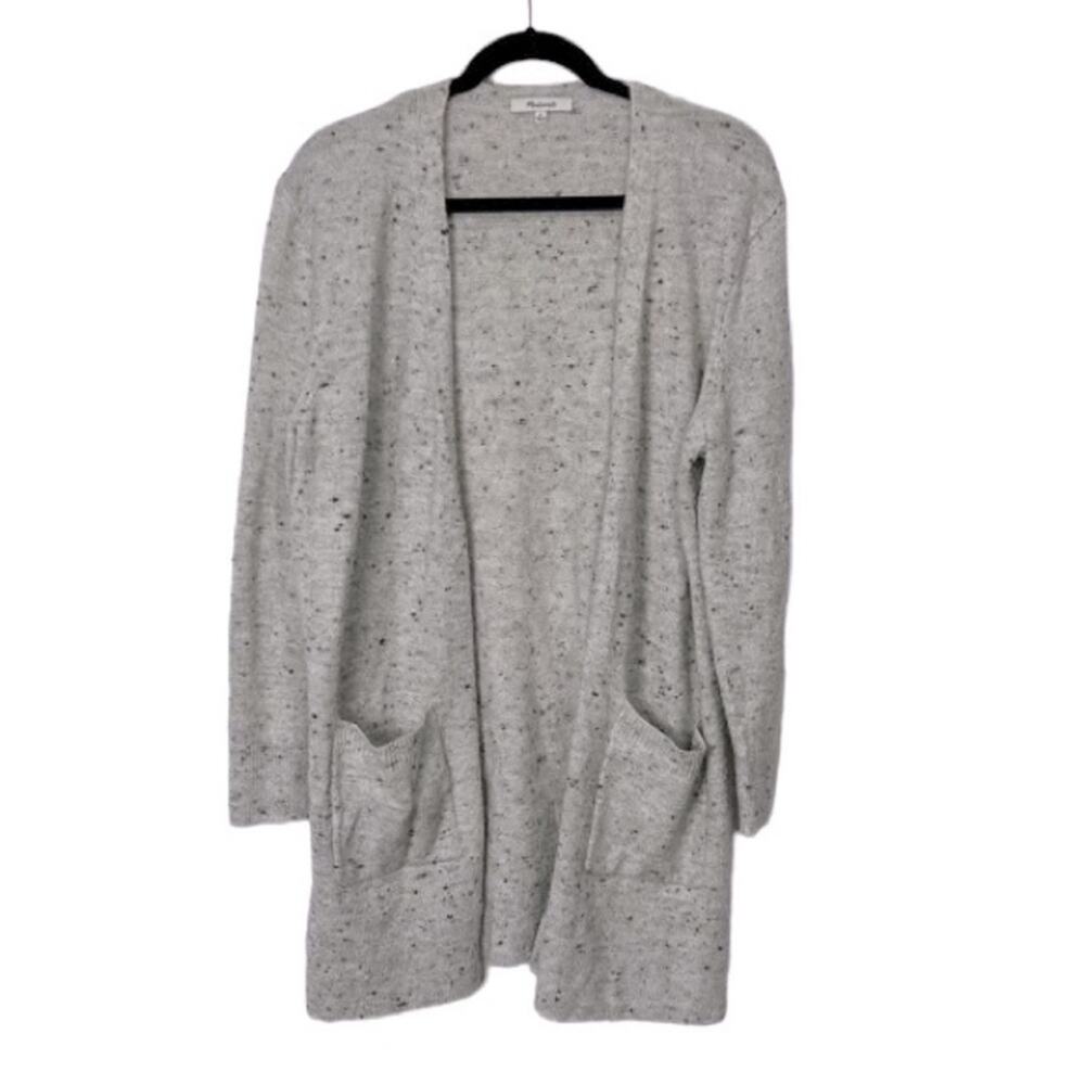 Madewell Grey Open Front Cardigan With Pockets, Women’s Size M